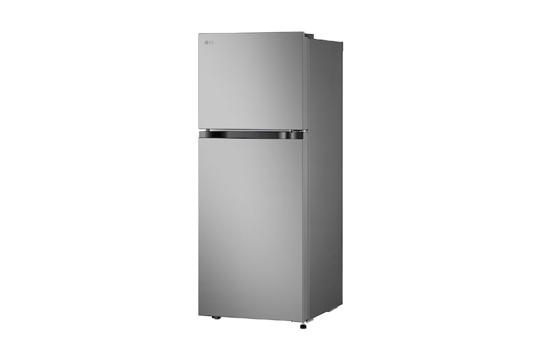 Right side view of 217L Top Freezer Refrigerator Essence Matte Black with LinearCooling and Deodorizer.